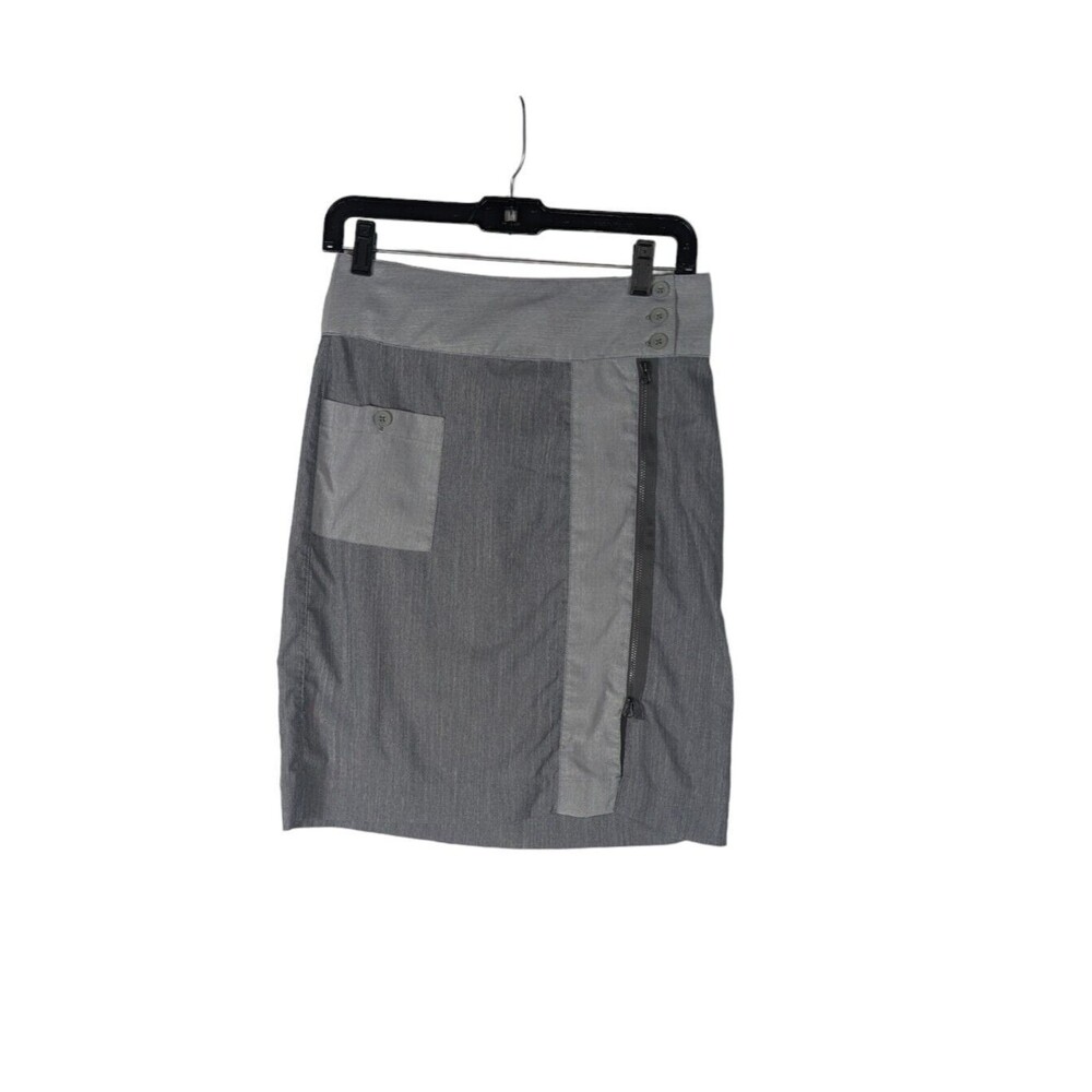 Royal Robbins Skirt 2 Women's Gray Zipper Detail Front Pocket Nylon Straight